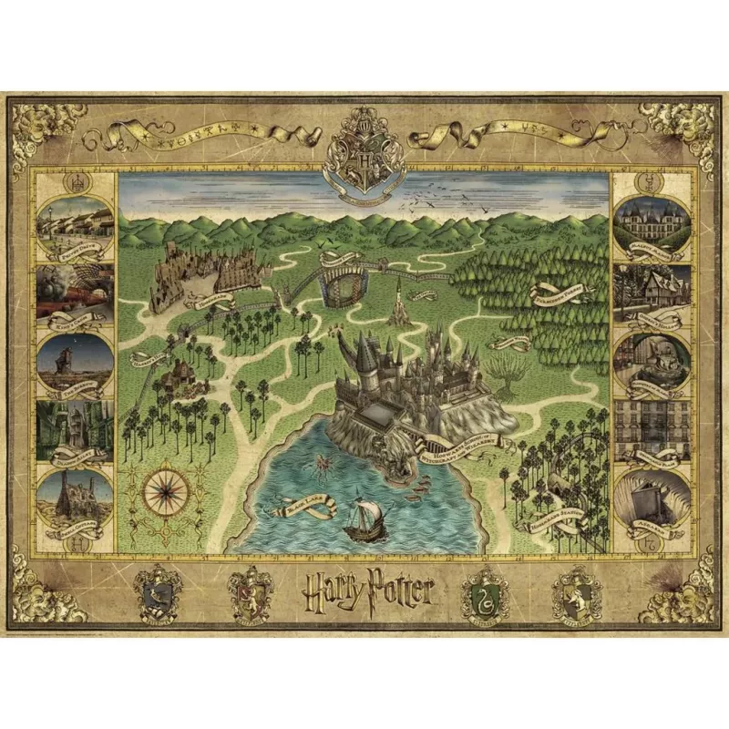 Ravensburger Puzzle Hogwarts mapa 1500 dielov – Ravensburger 1500 dielov