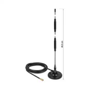 Delock 12432 GSM anténa, SMA konektor, 7 dBi, všesmerová, magnetická základňa, RG-58 3 m, vonkajšia, čierna