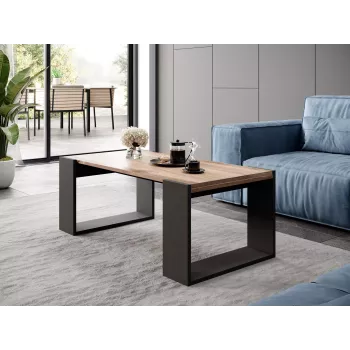 Cama lavica/stôl WOOD 120x54,5x46 wotanský dub + antracit