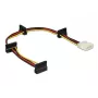 DeLOCK - napájací zdroj - interný napájací zdroj, 4-pin (samec) na SATA napájanie (samica) - 40 cm - viacfarebný (60142)
