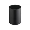 Odpadkový kôš okrúhly polyester oceľ čierny robustný 330101