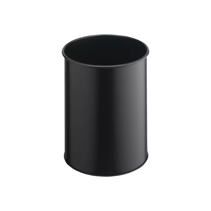 Odpadkový kôš okrúhly polyester oceľ čierny robustný 330101