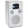 Digitálne rádio TECHNISAT DigitRadio 317 biele — príjem FM a DAB+, kompaktný stolný dizajn