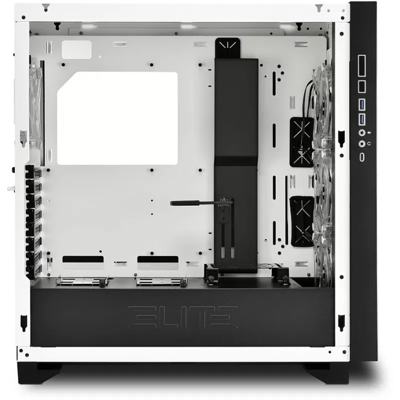 Sharkoon ELITE SHARK CA300H - Tower - PC - biela - ATX - EATX - micro ATX - Mini-ITX - kov - tvrdené sklo - Gaming