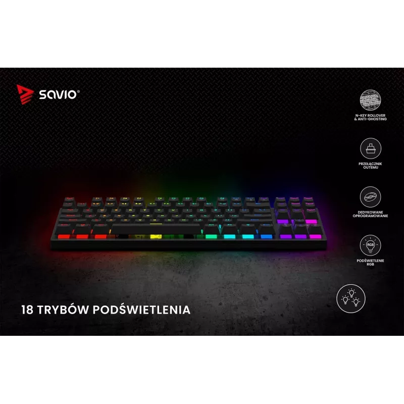 Mechanická klávesnica RGB Tempest X2 Outemu Blue Savio Savgk-tempest X2 Bl