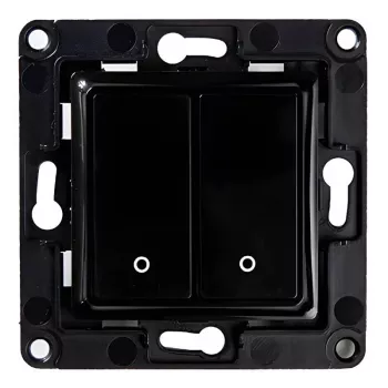 Svetelný vypínač Shelly Wall Switch 2 čierny ovládacie tlačidlá kompatibilita Shelly 2.5