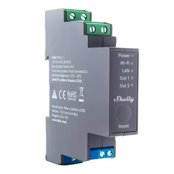 Shelly Pro 2 DIN-lišta WiFi/LAN/Bluetooth reléový spínač