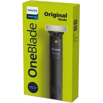 Holiaci strojček a zastrihávač Philips OneBlade QP1424/10 — antracit, na batérie, 30 min. výdrž, hrebene na bradu