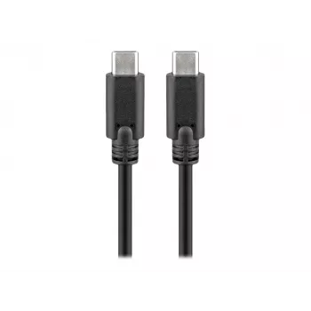 KAB Goobay USB-C™ 3.1 Generation 1 kábel, čierny, 2m USB-C™ konektor samec > USB-C™ konektor samec