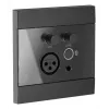 AUDAC WP225/B nástenný panel, XLR mikrofón + 3,5 mm konektor samica, Bluetooth, čierny