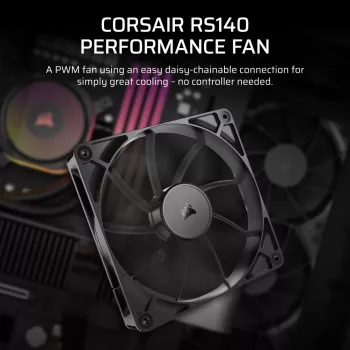 Ventilátor Corsair RS140 14 cm Čierna 330–1700 ot/min 0,11–3,46 mmH2O