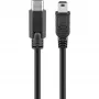 USB kábel Goobay 67989 0,5 m Mini-USB B na USB-C čierny