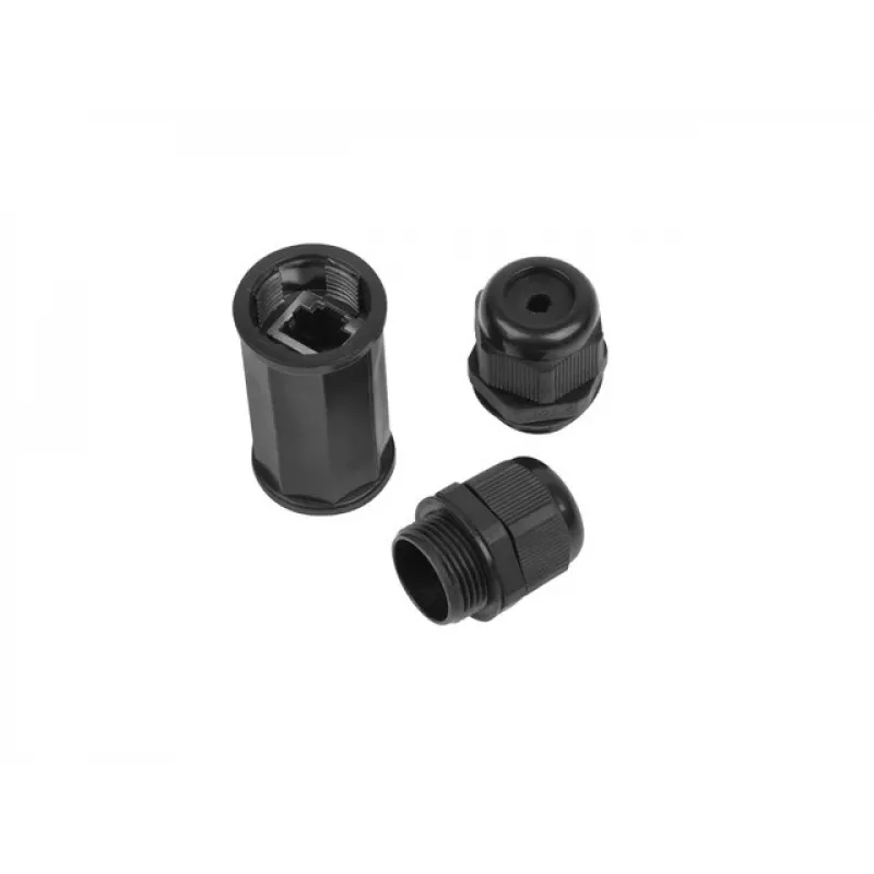 Káblový adaptér RJ-45 Lanberg AD-RJ45-OS6-IP67 čierny