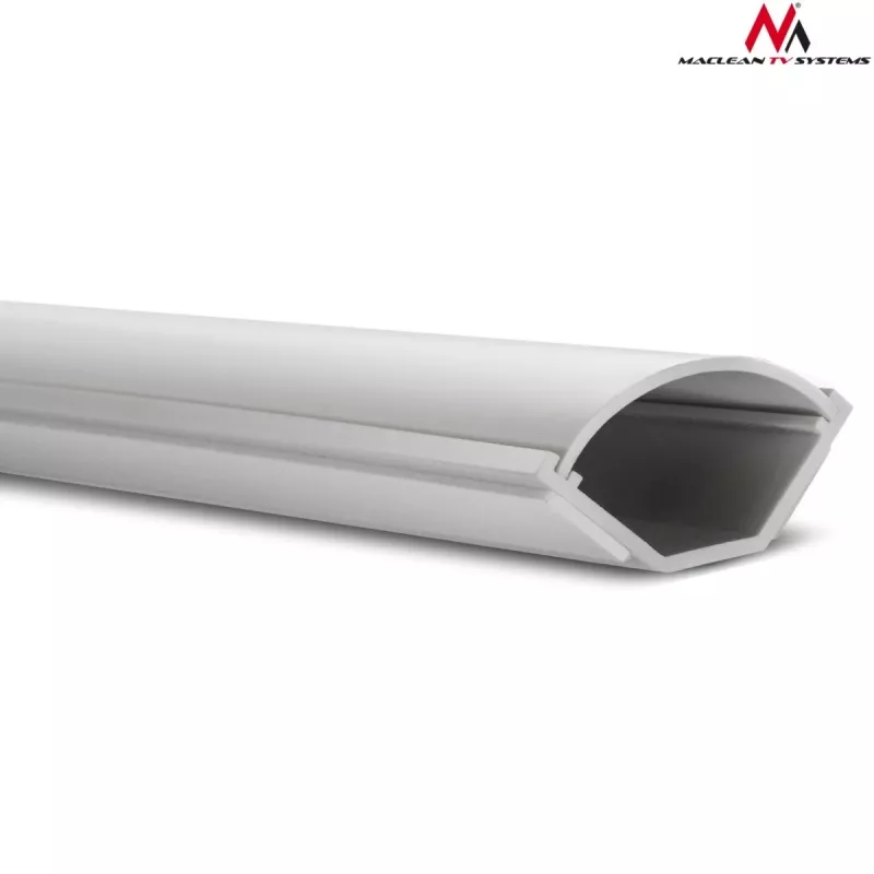 Maclean MCTV-575 podlahový kryt na káble, 1,5 m, 43 x 23 mm, výška 23–32 mm, biely, s lepiacou páskou