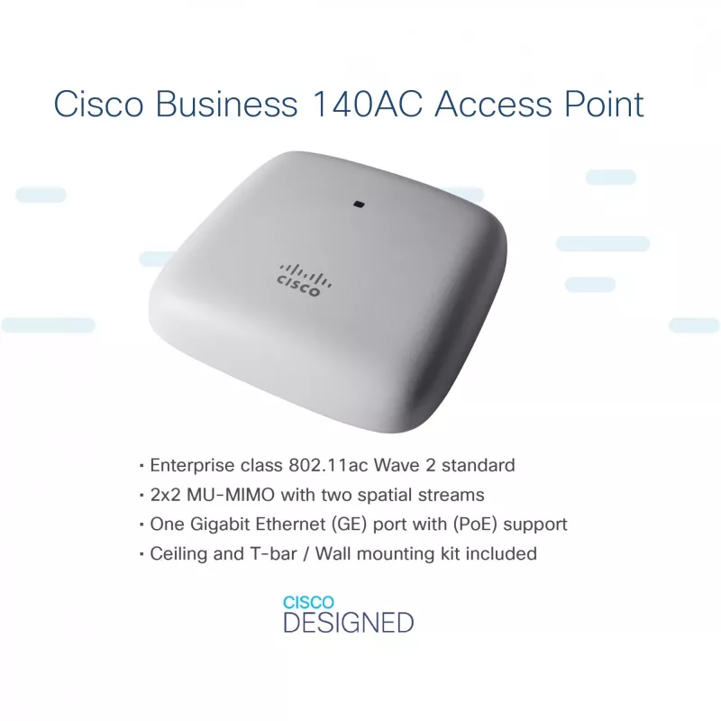 Business 140AC - prístupový bod - Wi-Fi 5 - 2,4 GHz, 5 GHz (balenie 3 ks)