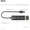 USB hub CLUB3D USB 3.2 Gen1 Type-A s 3 portami a Gigabit Ethernet