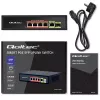 Ethernet PoE switch QOLTEC 52296 — 4x RJ45 PoE porty, 1x RJ45 uplink