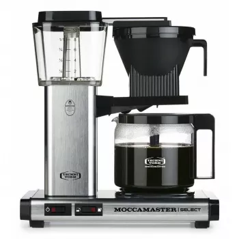 Filtračný kávovar MOCCAMASTER KBG 741 — 1,25 l nádrž na vodu, 10-šálková kanvica, 1520 W, nerez/čierna