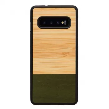 Puzdro na smartphone man and wood pre Galaxy S10 — Bamboo Forest čierna