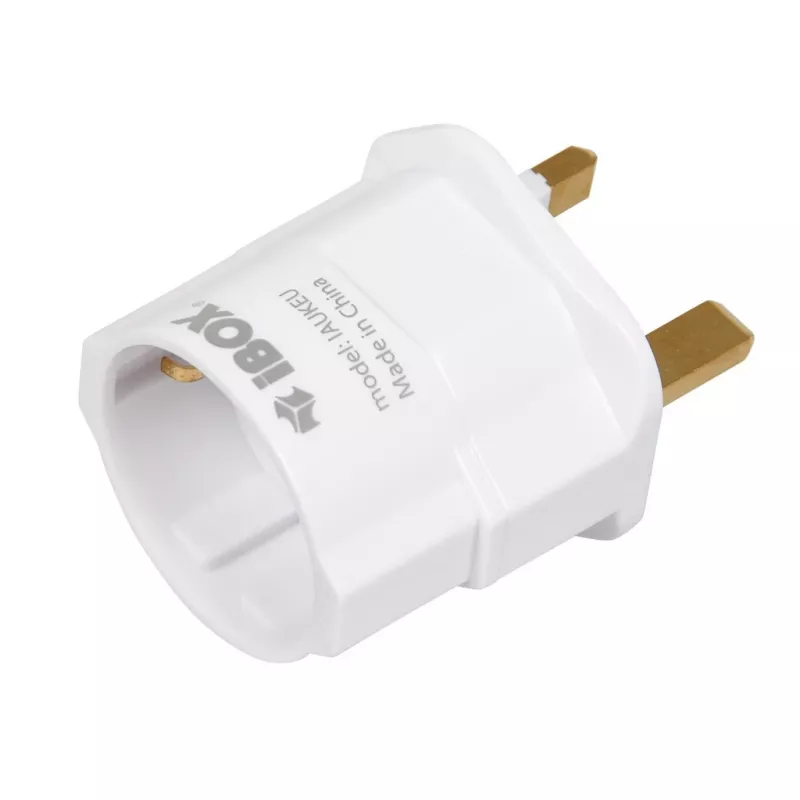 Napájací zdroj IBOX iaukeu sieťová nabíjačka s vymeniteľnými konektormi UK (typ G) a EU (typ E), 100–240 V 50/60 Hz, 7,5 A, biela