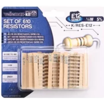 VELLEMAN K/RES-E12 - sada rezistorov E12, 610 dielov (K/RES-E12)