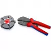 Knipex 97 33 02 káblové krimpovacie kliešte krimpovací nástroj modrý, červený
