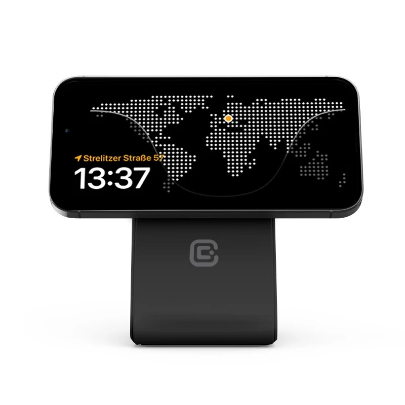 Indoor nabíjačka Crong CRG-MSPS-BLK smartwatch čierna Lightning USB bezdrôtová