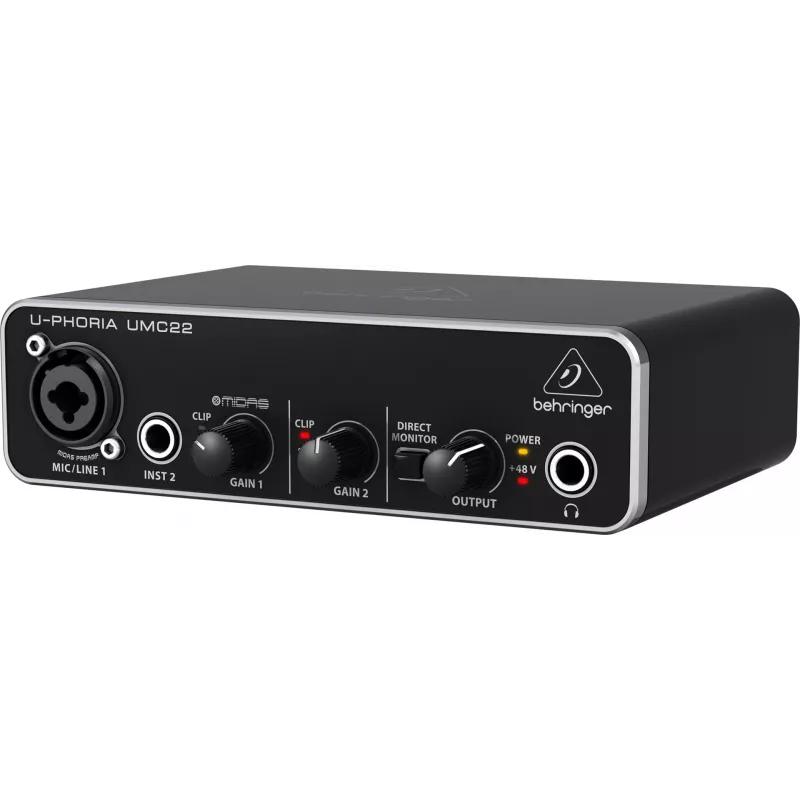 Behringer UMC22 doplnkové hudobné vybavenie Concert/Studio predzosilňovač