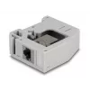 DeLOCK DIN lištový adaptér RJ45 konektor samica na RJ45 konektor samica Cat.6A sivý