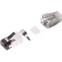 Káblový konektor RJ-45 čierny strieborný S/CONN 08-02050 samec