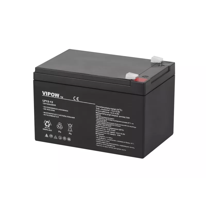 Zapečatená olovená batéria VIPOW BAT0216 12V 12Ah