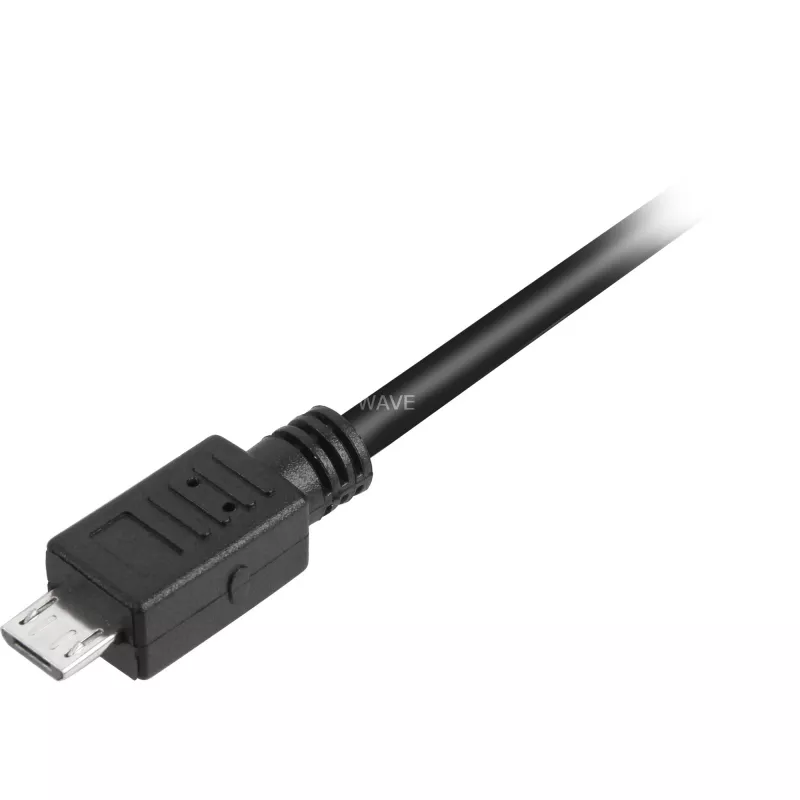 USB 2.0 kábel, USB-A konektor samec > Micro-USB konektor samec (čierny, 3,0 metre)