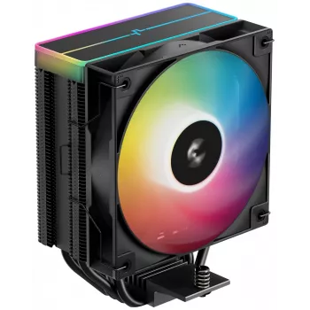Ventilátor DeepCool AG400 BK ARGB V2 120 mm čierny — 120 mm ventilátor chladiča CPU s hydraulickým ložiskom, podpora viacerých socketov