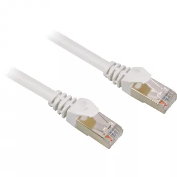 Patch kábel RJ45 konektor samec > RJ45 konektor samec CAT.6 S/FTP (biela, 1,5 metra)