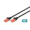 Sieťový kábel Digitus CAT 6 U/UTP 0,5m RJ-45 čierny