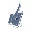 NeXtime hodiny 5185bl Mini Thumbs Up, 20,5x21, nástenné, modré/strieborné