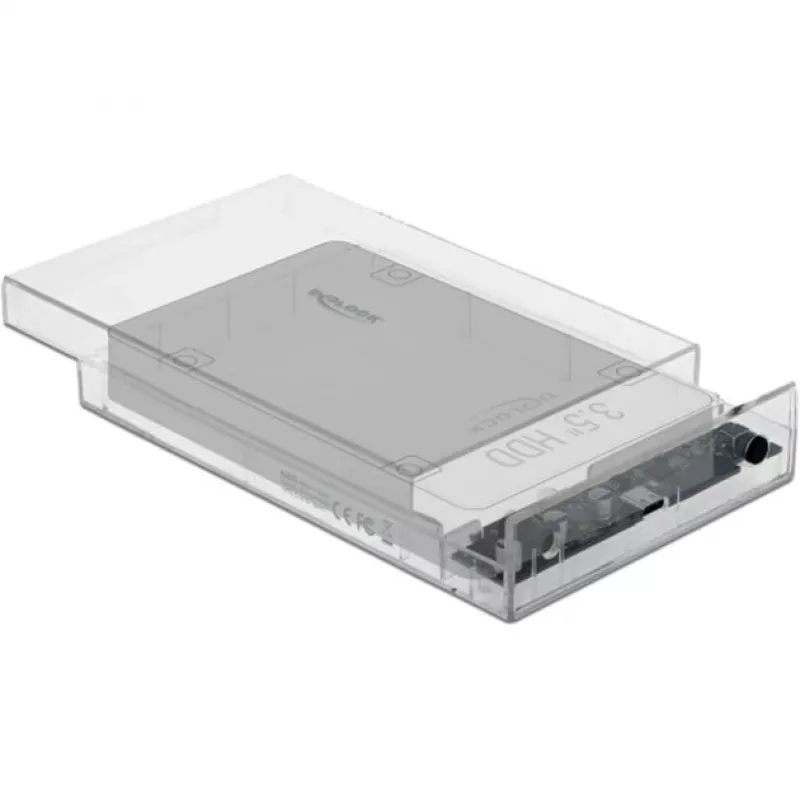 HDD/SSD puzdro DeLOCK 42623 transparentné 2,5/3,5 palca