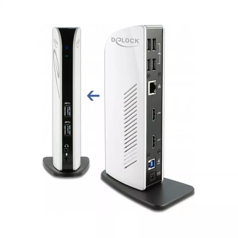 USB dokovacia stanica DeLOCK 87771 Dual HDMI Full-HD USB 3.2 LAN Audio