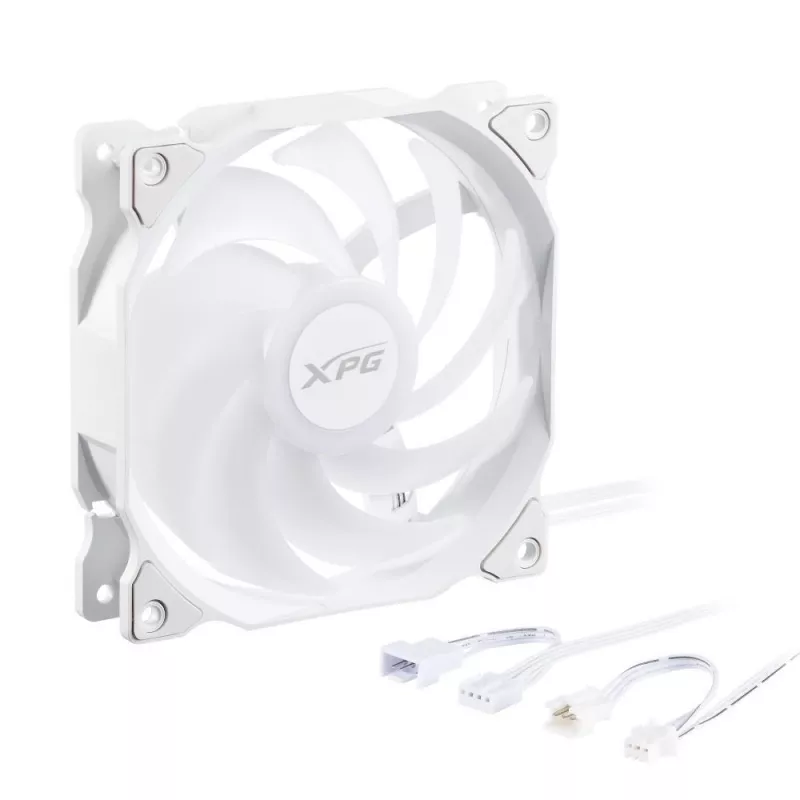 XPG VENTO 120 ARGB PWM (balenie 3 ks) biela, ventilátor, 12 cm, 300 ot/min, 1850 ot/min, biela