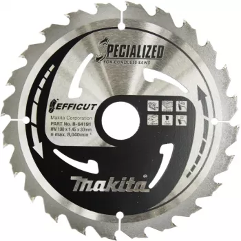 Makita Spezial EFFICUT – kotúč na okružnú pílu – na drevo, kov – 190 mm – 24 zubov (B-64191)