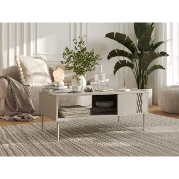 TRESSE lavica / stolík 110x60x40 kašmír matná