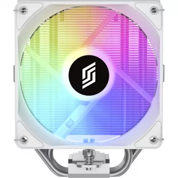 CPU chladič Silentware Bora RGB biely s 120 mm PWM-ARGB ventilátorom, 215 W TDP, kompatibilný s AM5 a LGA1851