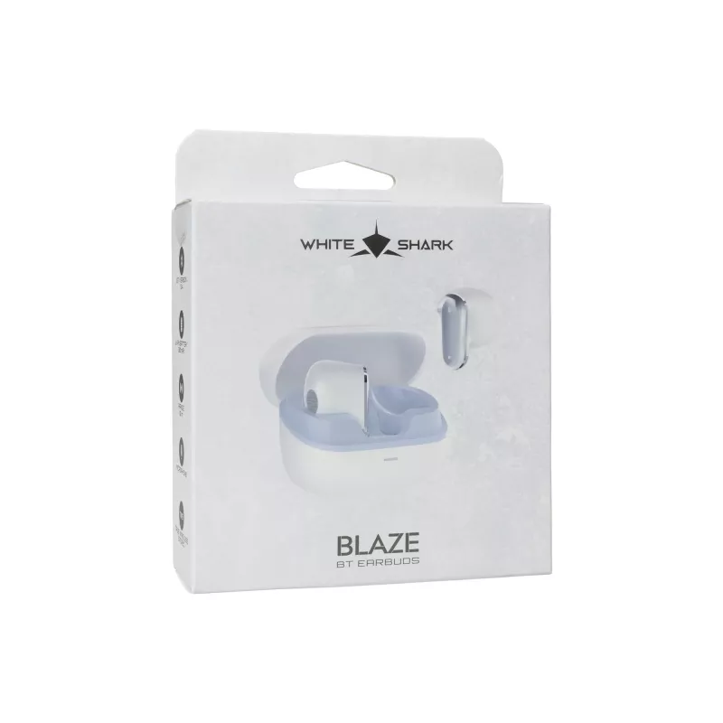True Wireless slúchadlá White Shark GEB-TWS-201 Blaze biela