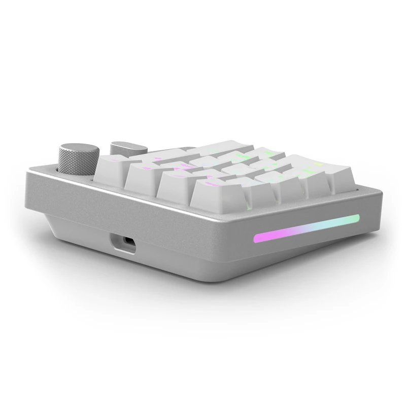 Glorious GMMK Wireless Numpad - Fox Switches, sivá/biela (GLO-GMMK-NP-FOX-W)