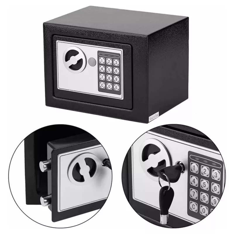 Elektronický trezor Extralink Home S-406 s digitálnym kódom a kľúčmi