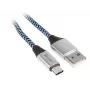 Tracer TRAKBK46266 USB kábel USB 2.0 1 m USB-C USB-A čierny modrý strieborný