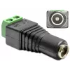 Káblový adaptér DeLOCK 65485 DC 2,5 x 5,5 mm 2p čierny zelený