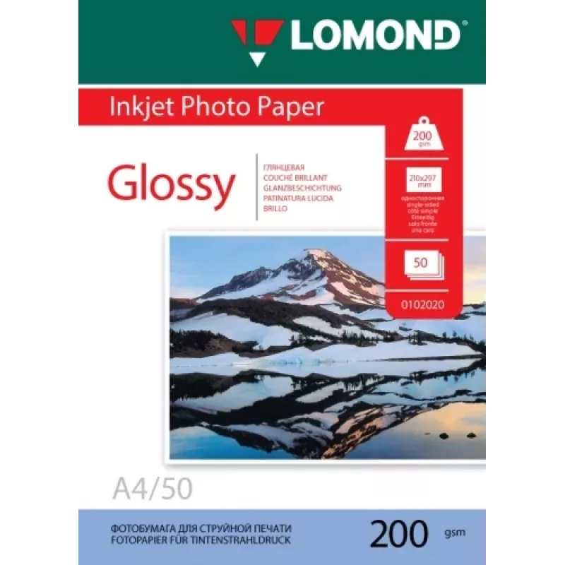 Lomond fotografický atramentový papier lesklý 200 g/m² A4, 50 listov