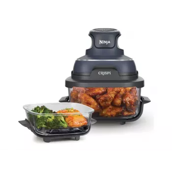 Ninja CRISPi Single 3,8 L 1700 W teplovzdušná fritéza Modrá, Sivá, Transparentná
