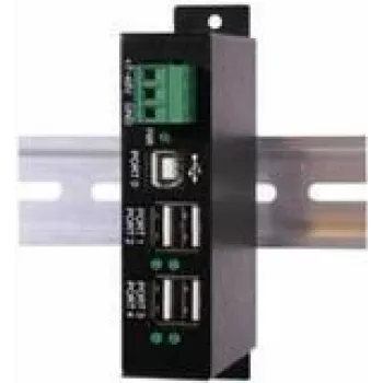 EXSYS EX-1163HMS-WT 4-portový USB 2.0 HUB s ochranou proti prepätiu a rozšíreným teplotným rozsahom